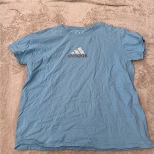 Adidas Light Blue Tee with White Logo